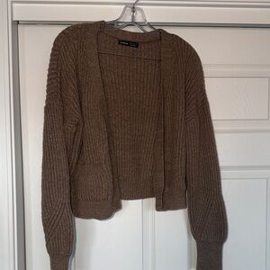 SHEIN Brown Knit Cardigan